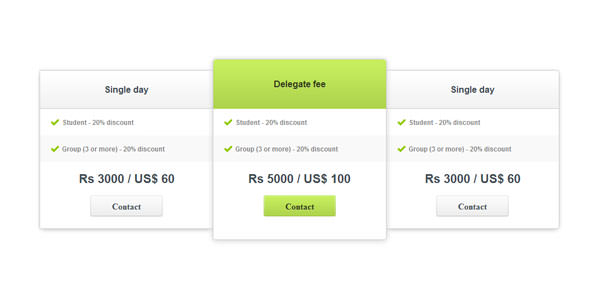 10 Free and Clear CSS3 Pricing Tables