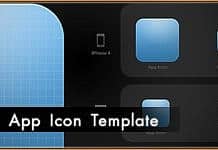 iOS App Icon Photoshop Template with Actions [PSD]