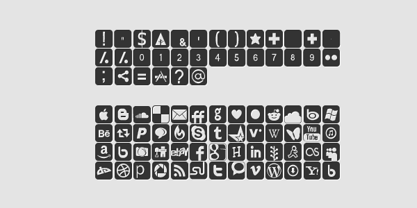 Social Icons Font Pack 02