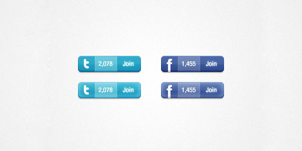 Facebook and Twitter Widget [PSD] 03