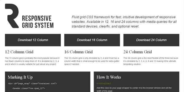 Responsive GS - Fluid grid CSS framework 01