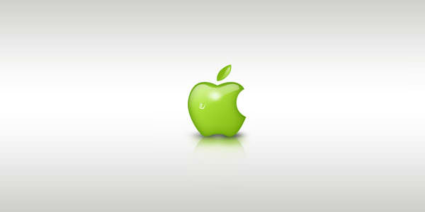 Famous Brands Logo Design. Photoshop Tutorials Green Apple