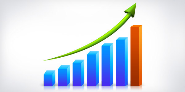 Business Graph and Chart Graphics [PSD]. Business growth graph (PSD)