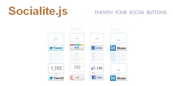 Major Social Sharing Buttons. Asynchronous Loading with Socialite.js