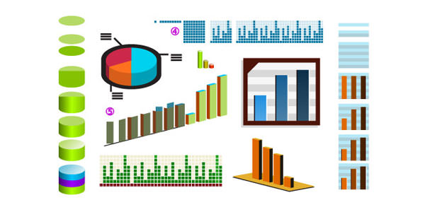 Free Vector Graph and Chart Element [Ai] Charts and Graphs in Vector