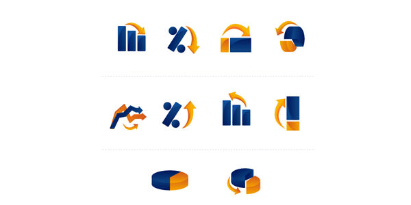 Free Vector Graph and Chart Element [Ai] Vector Graph and Chart Icons