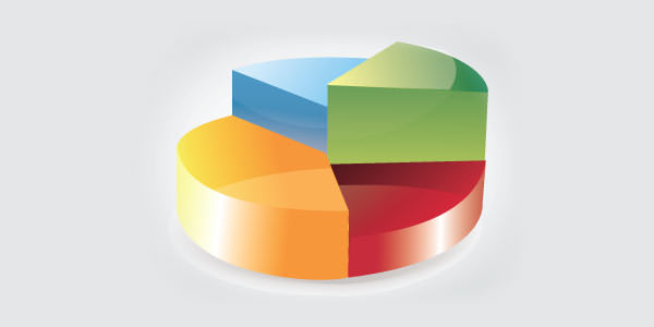 Free Vector Graph and Chart Element [Ai] Pie Chart Vector