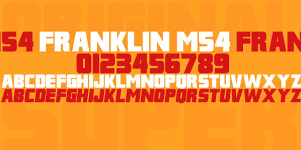 Free Heavy Fonts for Headlines Franklin M54 font