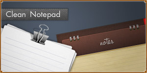 Free Light and Clean Notepad Templates [PSD]