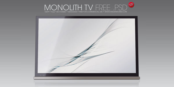 Computer and TV LCD-LED Display Templates [PSD] Monolith TV Free