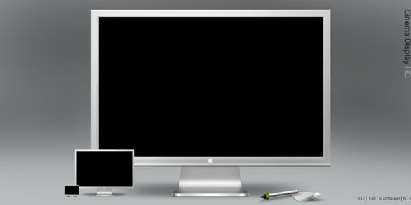 Computer and TV LCD-LED Display Templates [PSD] Cinema Display HD