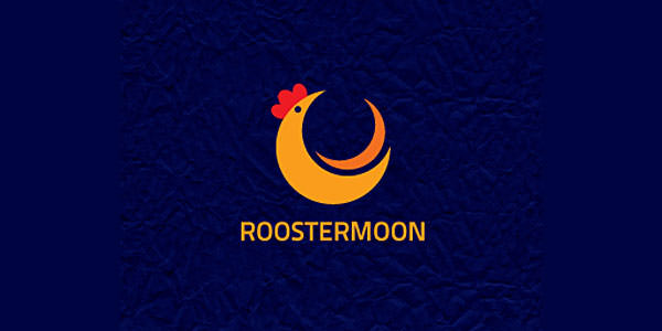 Creative Logo Designs with Moon for Inspirations RoosterMoon
