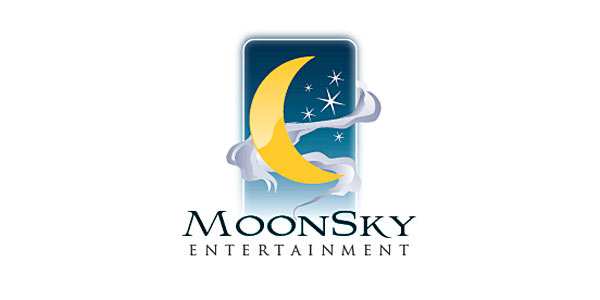 Creative Logo Designs with Moon for Inspirations MoonSky Entertainment
