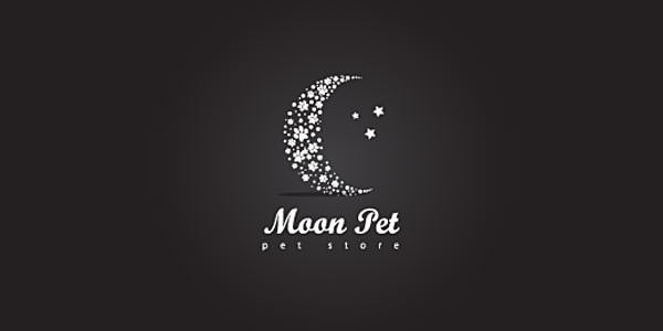 Creative Logo Designs with Moon for Inspirations Moon Pet Logo Design