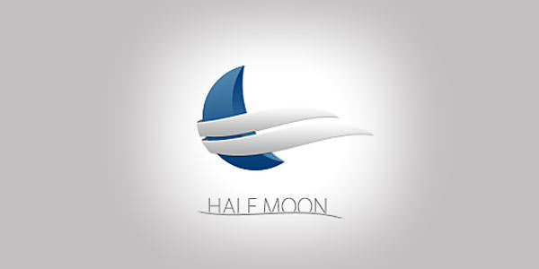 Creative Logo Designs with Moon for Inspirations Half Moon Design