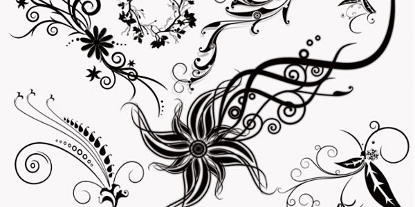 High quality Photoshop Floral Brushes High resolution Floral