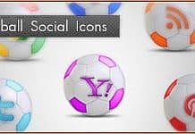 Football Style Social Media Icons