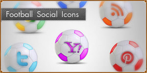 Football Style Social Media Icons