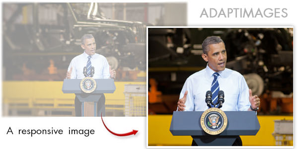 Responsive images with AdaptImages