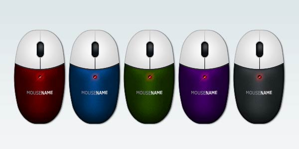 Detailed Computer Mouse. Photoshop Templates and Tutorials [PSD]. PC Mouse with Photoshop Tutorial