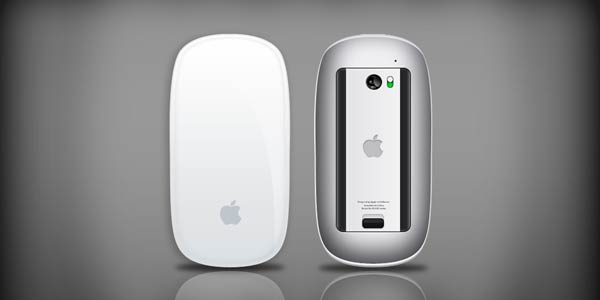 Detailed Computer Mouse. Photoshop Templates and Tutorials [PSD]. Magic Mouse PSD Templates