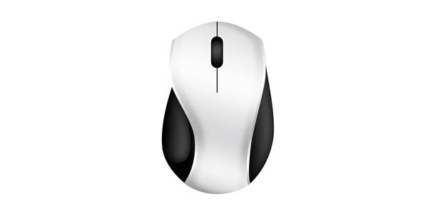 Detailed Computer Mouse. Photoshop Templates and Tutorials [PSD]. Computer mouse