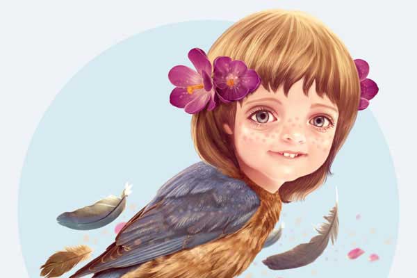 Impressive Fantasy Art Photoshop Tutorials. Create a Fantasy Girlbird Illustration in Photoshop