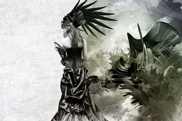 Impressive Fantasy Art Photoshop Tutorials. Using Ink Effect to Form a Fantastic Painting