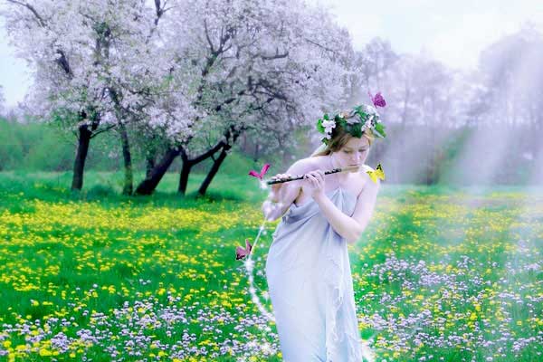 Impressive Fantasy Art Photoshop Tutorials. Beautiful Spring Fantasy Photo Manipulation