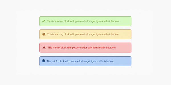 Notification/Alert Blocks, Bars, Boxes [PSD]. Notification Blocks