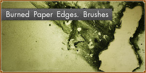 Burned Paper Edges. Photoshop Brushes