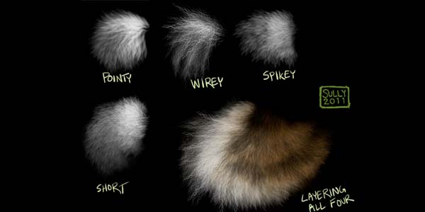 Fur and Hair Photoshop Brushes. Fur Brush Pack