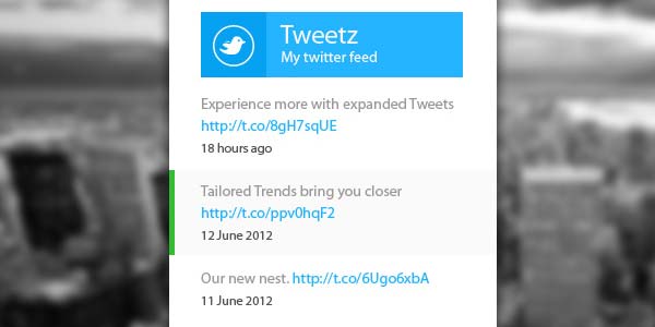 Twitter widget in Windows 8 style [PSD]