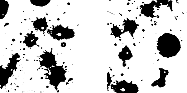 Water Stains and Ink Blots Photoshop Brushes. Inkblots