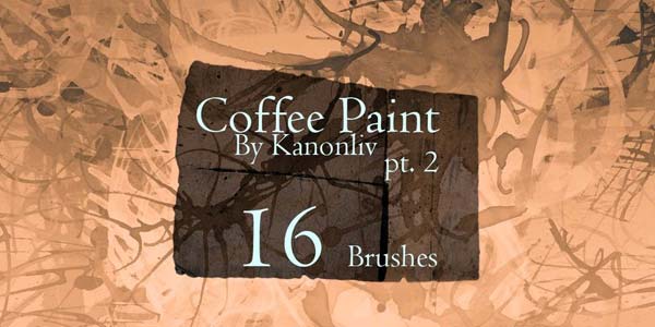 Water Stains and Ink Blots Photoshop Brushes. Coffee Paint Brushes pt. 2