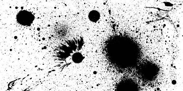 Water Stains and Ink Blots Photoshop Brushes. Brush Pack - Splashes Of Paint
