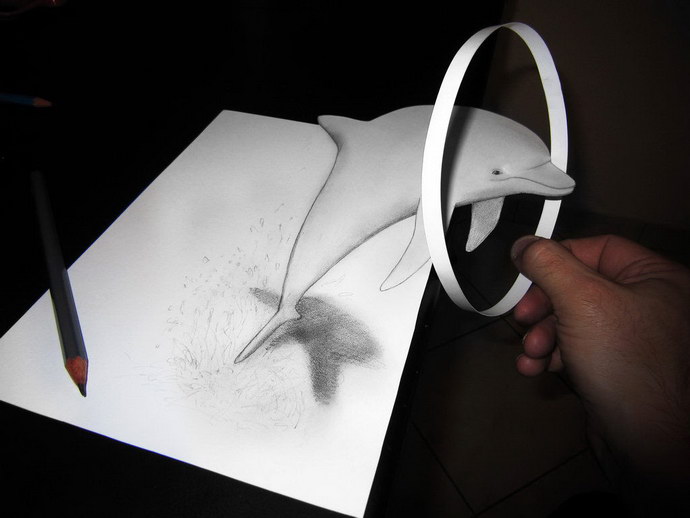 Anamorphic Pencil Art. 3D amazing drawing by Alessandro Diddi