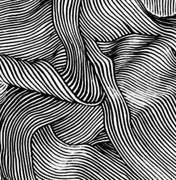 Dashed and Contour Line drawings. Complex Simplicity in a Black-White Artworks