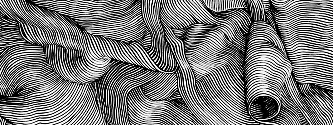 Dashed and Contour Line drawings. Complex Simplicity in a Black-White Artworks