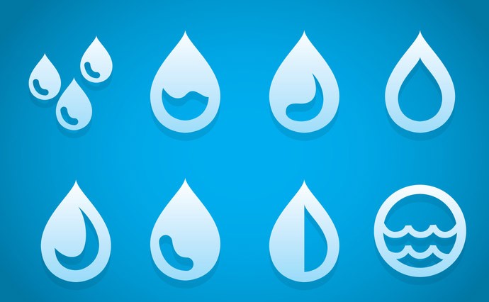 Free Water Vector Clipart. Aqua Logos and Icons