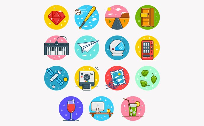 Office and Sport Icon set. Fresh Collection of Free Design Elements
