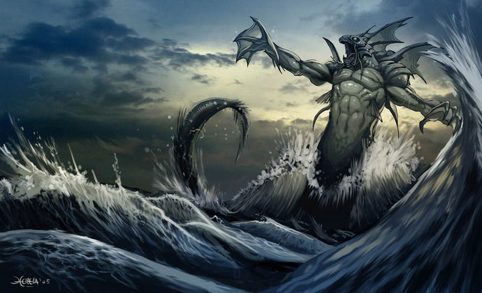 Sea monster wallpaper pack