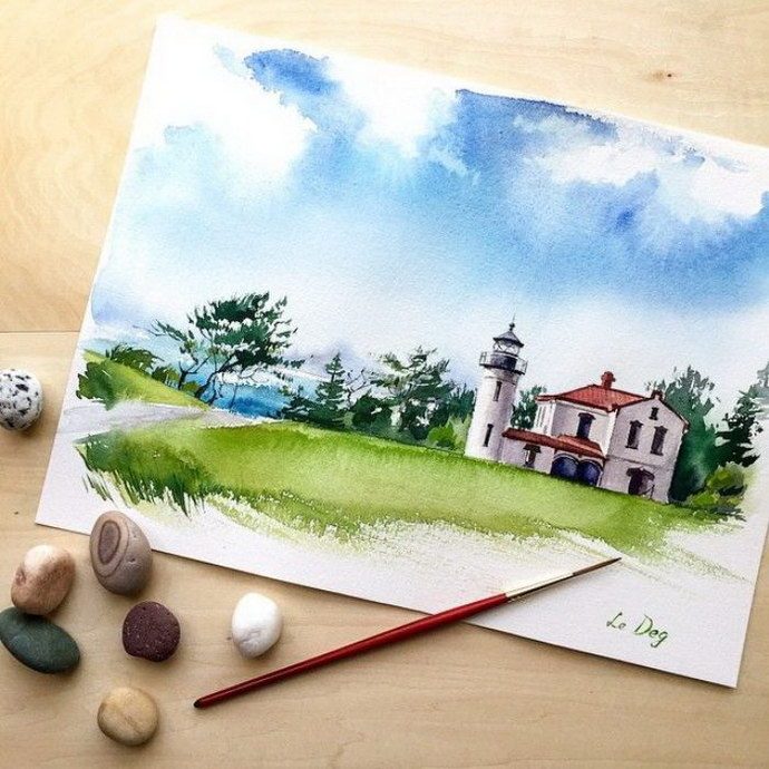 When spring and love lives in the heart. Lena Degtyarenko’s magic watercolor artworks