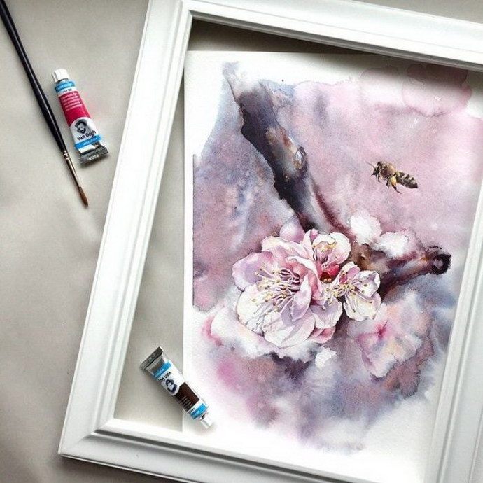 When spring and love lives in the heart. Lena Degtyarenko’s magic watercolor artworks