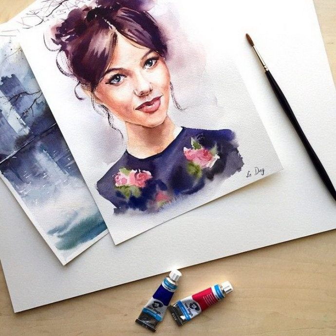 When spring and love lives in the heart. Lena Degtyarenko’s magic watercolor artworks