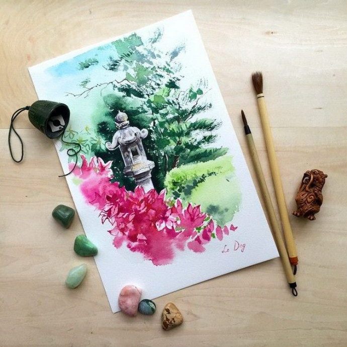 When spring and love lives in the heart. Lena Degtyarenko’s magic watercolor artworks