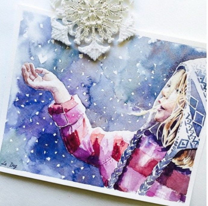 When spring and love lives in the heart. Lena Degtyarenko’s magic watercolor artworks