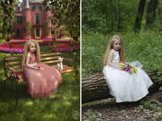 Stunning photo manipulations in Photoshop. Fairy digital art from common images