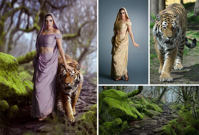 Stunning photo manipulations in Photoshop. Fairy digital art from common images