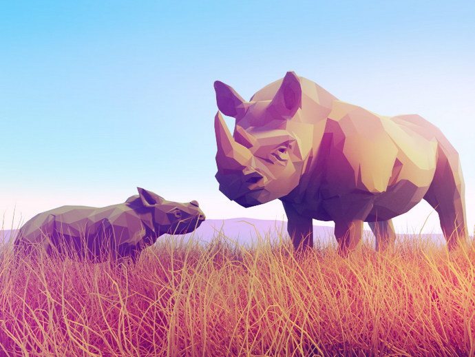 Awesome Vector Illustration. High detailed abstractions and low poly animals that catch your eyes